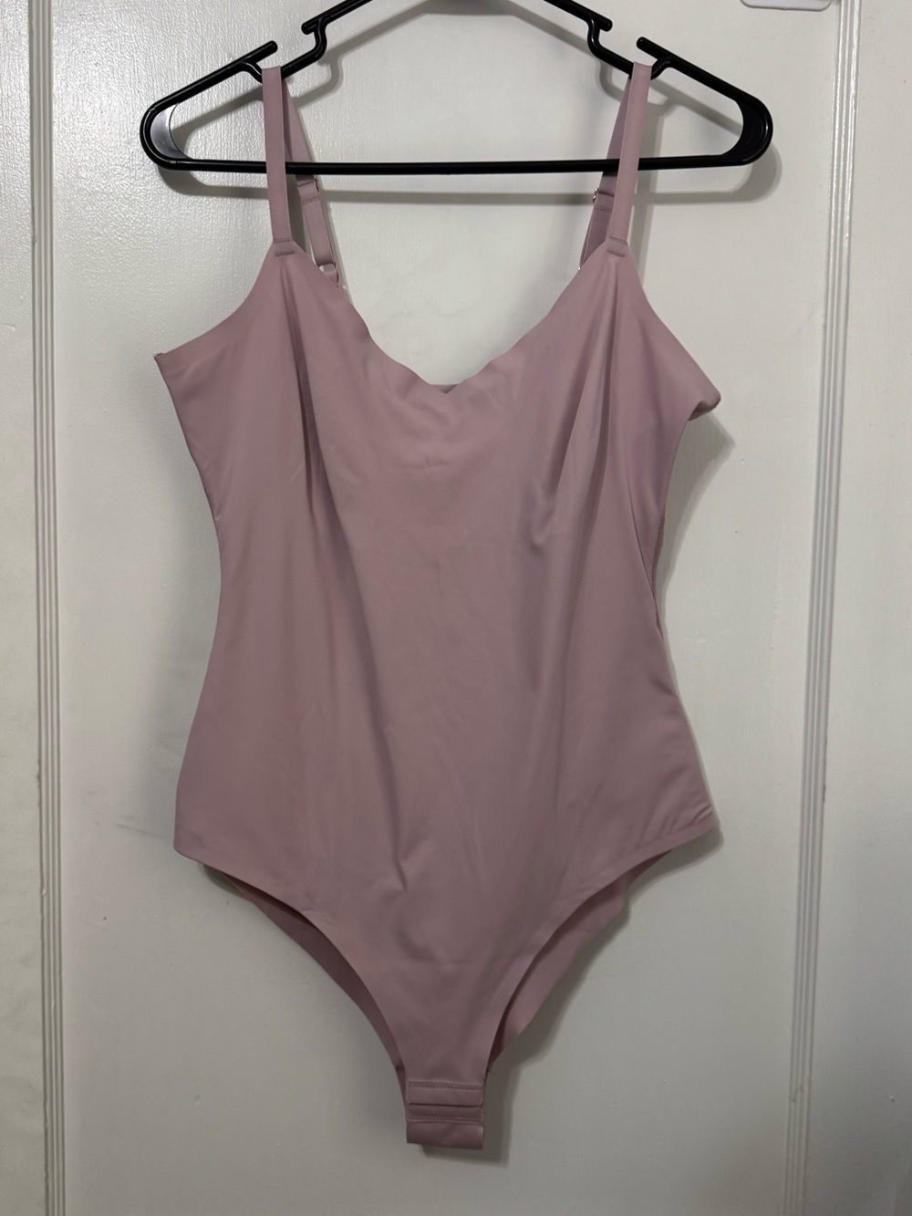 Pinsy Women's V Neck Bodysuit Shapewear Size L Pink